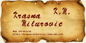 Krasna Milurović vizit kartica